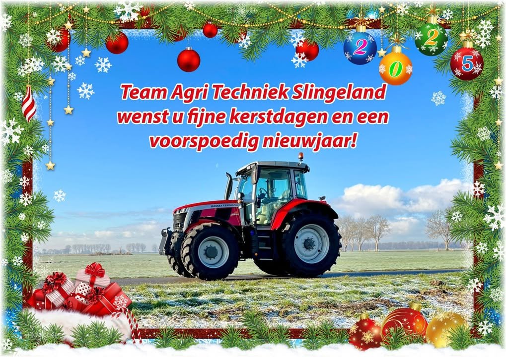 Namens het hele team van Agri Techniek Slingeland wensen we u fijne feestdagen en een gezond 2025! 